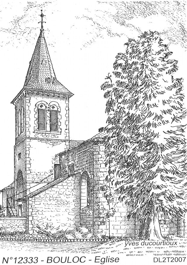 N 12333 - SALLES CURAN - église de bouloc